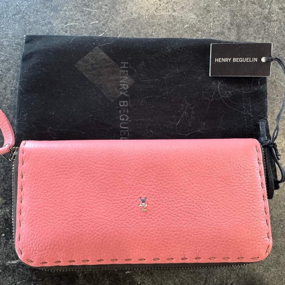 Henry Beguelin Pink Leather Wallet